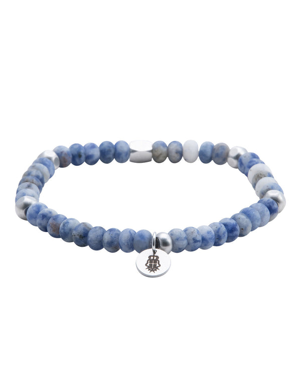 Plavi jaspis kamen perla narukvica sa šarmom