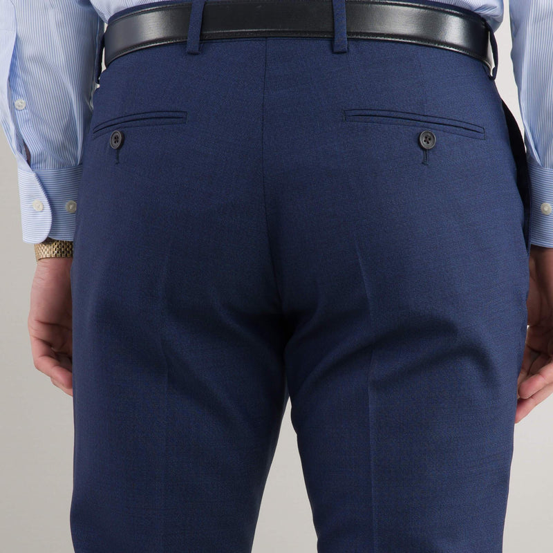 Zadnji džepovi na pantalonama od Vitalle Barberis Canonico plavog muškog odela na prugice - Gagliardi Srbija