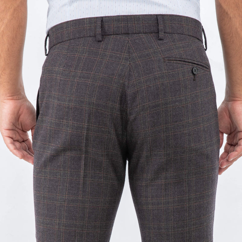 Pantalone sivo braon Glen Check muškog odela - Gagliardi