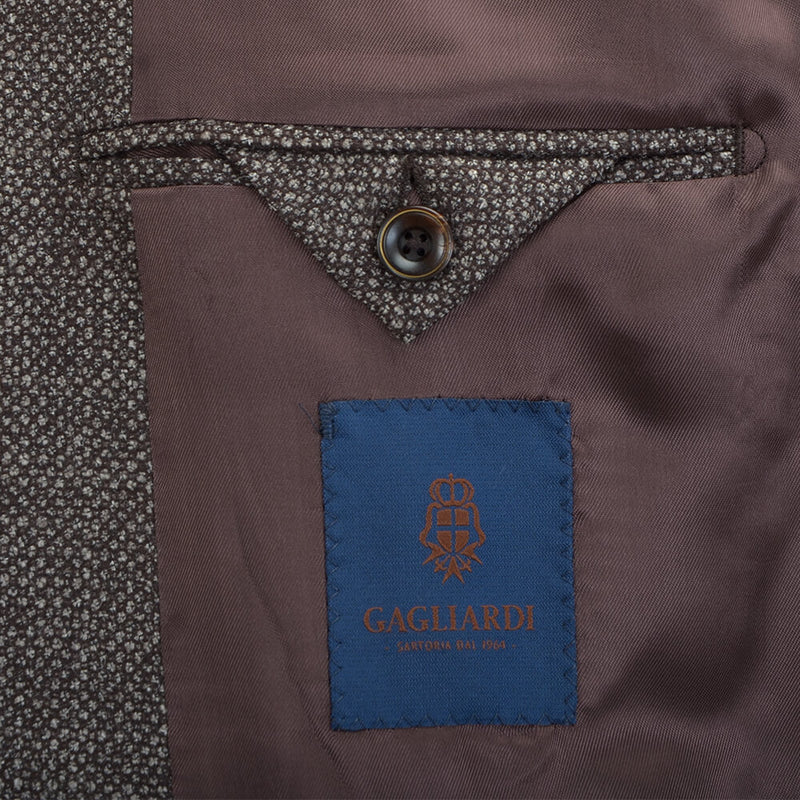 Unutrašnji džep i postava Birdseye smedjeg sakoa za muškarce sa Cerruti tkaninom - Gagliardi Srbija