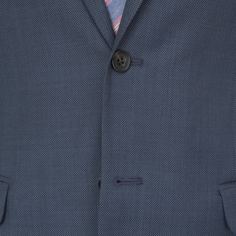 Cloth Ermenegildo Zegna Mid Blue Birdseye Suit - Gagliardi
