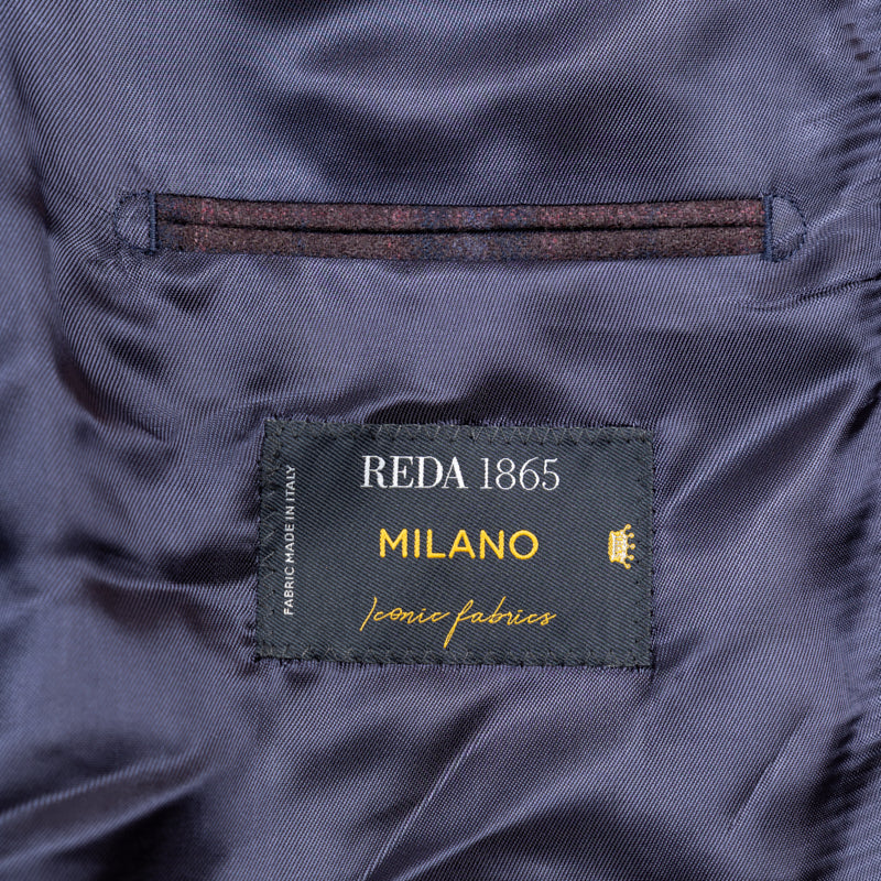 Sako Reda vuneni bordo kocka