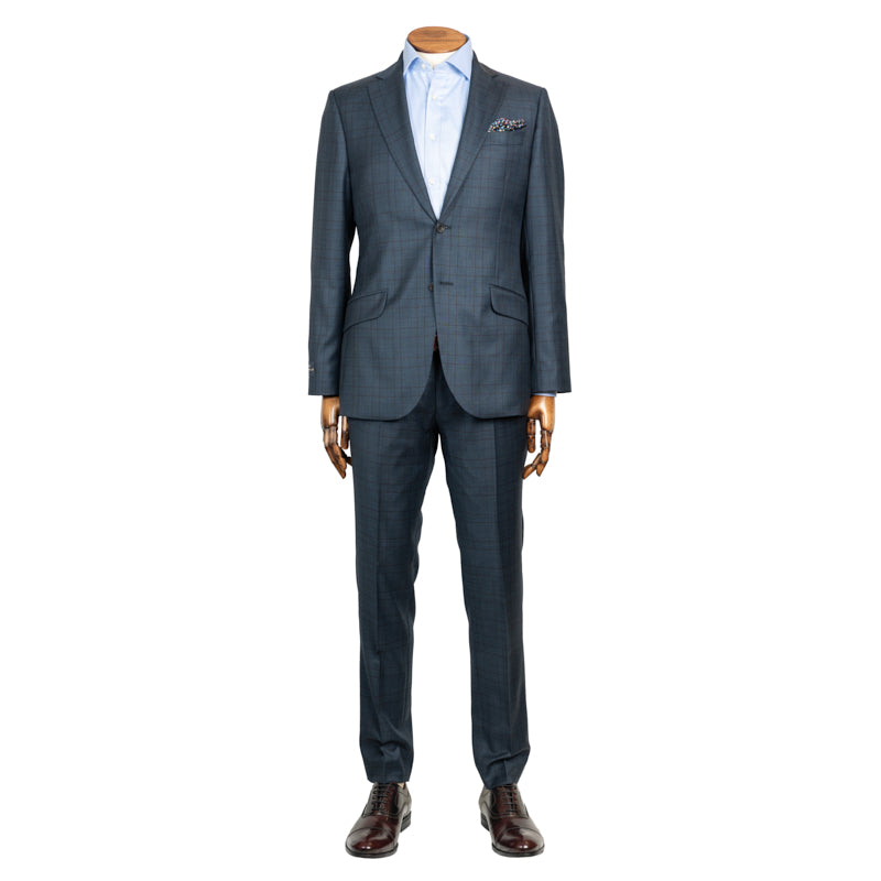 Odelo teal Reda braon check dizajn