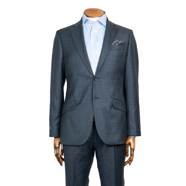 Odelo teal Reda braon check dizajn