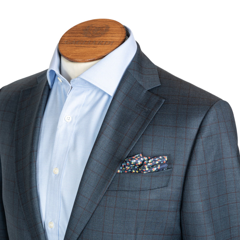 Odelo teal Reda braon check dizajn