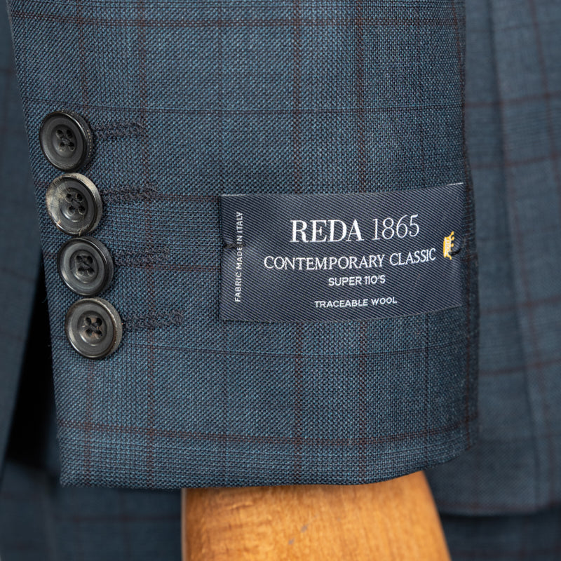Odelo teal Reda braon check dizajn
