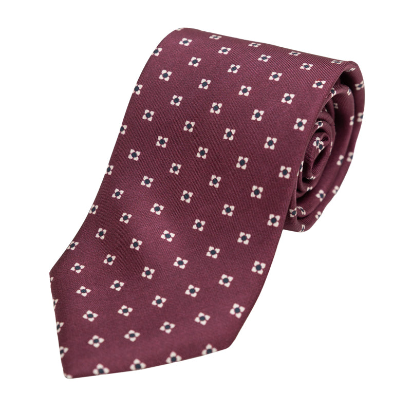Kravata svilena bordo sa dezenom