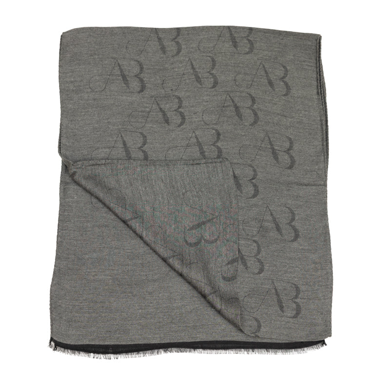 Šal sivi sa logom 36x180cm