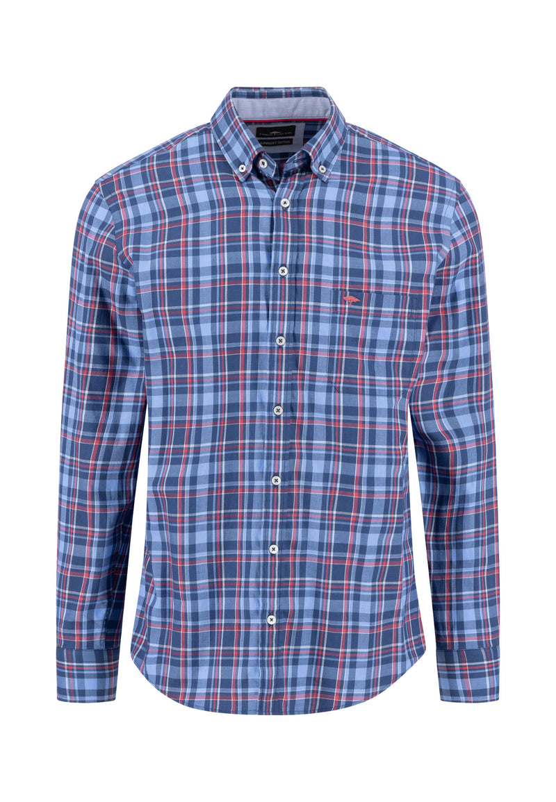 Košulja plava twill check dezen