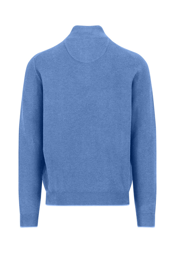 Džemper sa dugmadima na kragni u svetlo plavoj boji