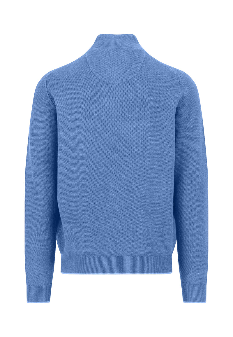 Džemper sa dugmadima na kragni u svetlo plavoj boji