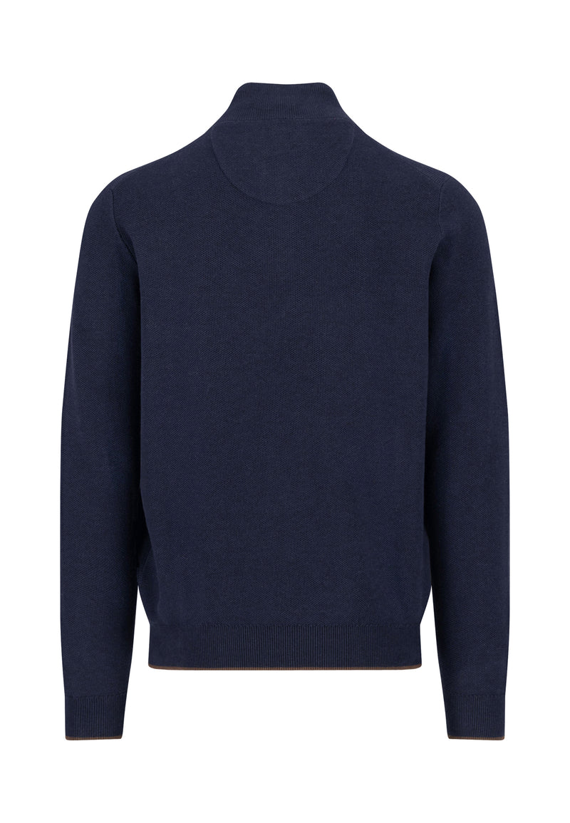 Džemper sa dugmadima na kragni u teget boji