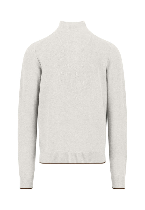 Džemper sa dugmadima na kragni u bež boji