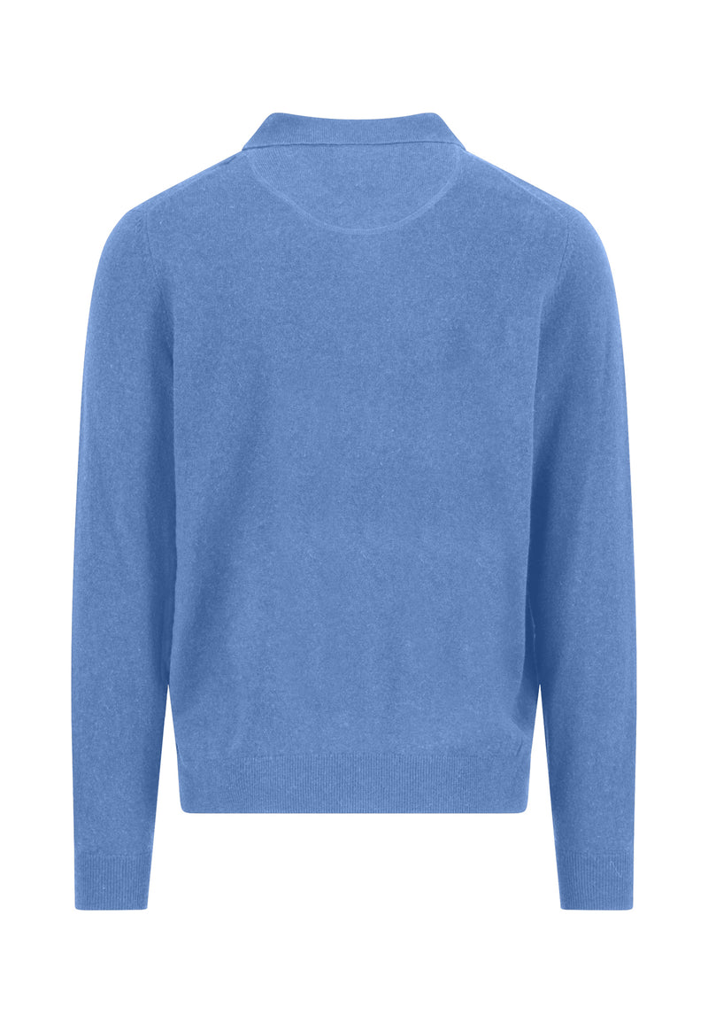 Džemper polo  merino kašmir svetlo plave boje