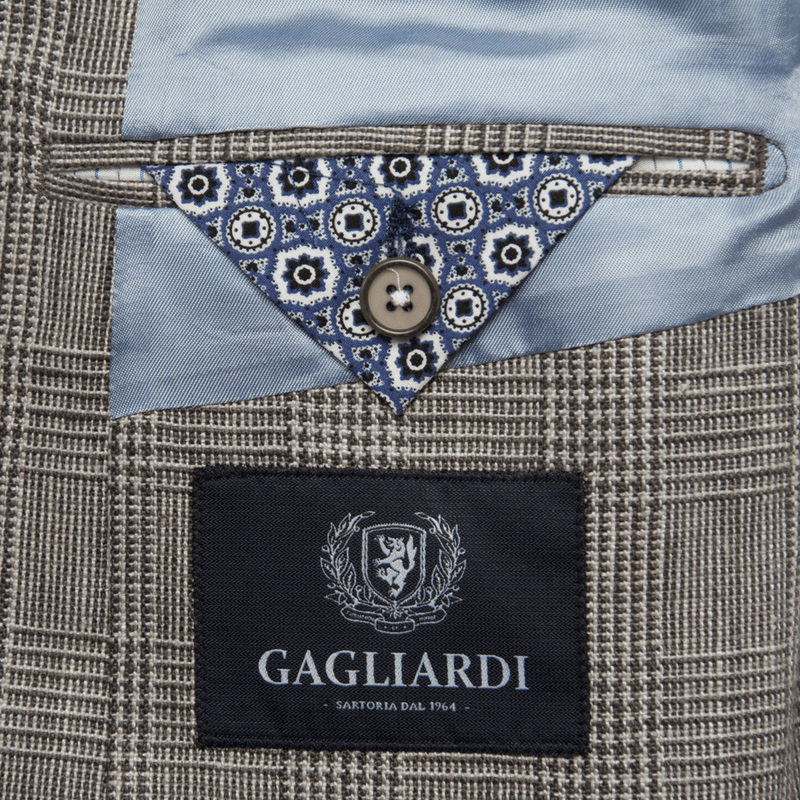 Brown Large Check Jacket - Gagliardi