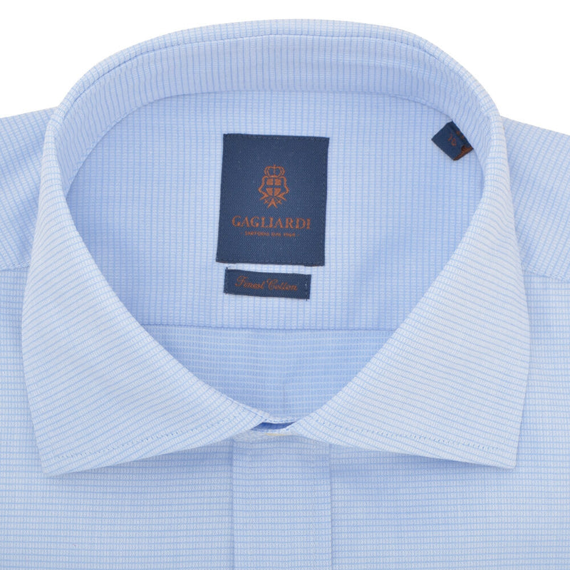 Nebo plava košulja Box tkanja sa sečenom kragnom - Gagliardi