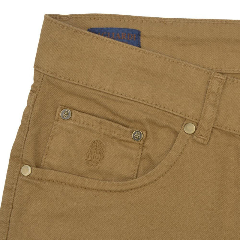 Dva džepa muških pantalona sa 5 džepova kamel boje - Gagliardi