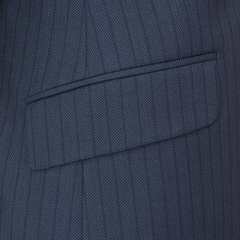 Lanificio Ing. Loro Piana Navy Birdseye Tonal Stripe Suit - Gagliardi