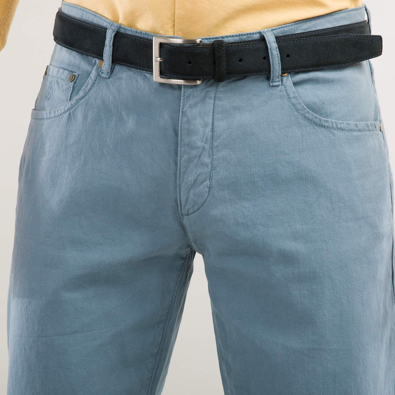 Tri džepa i šlic svetlo plavih pantalona sa 5 džepova za muškare - Gagliardi Srbija