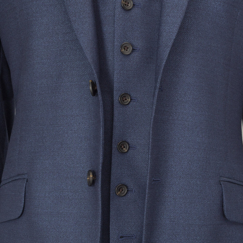 Cloth Ermenegildo Zegna Mid Navy Chevron Suit - Gagliardi