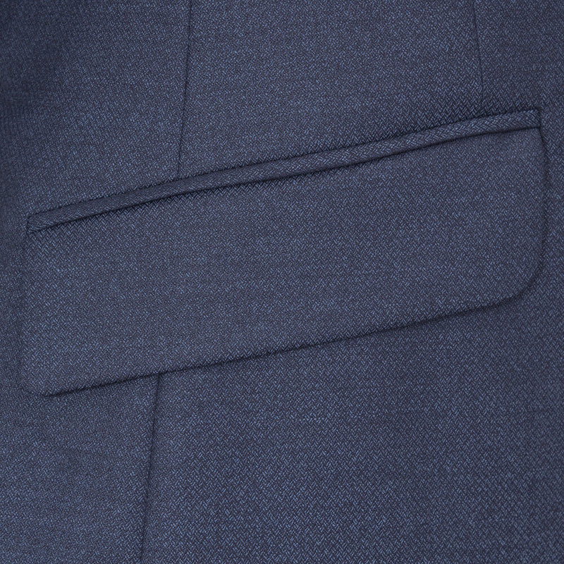 Cloth Ermenegildo Zegna Mid Navy Chevron Suit - Gagliardi